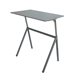 Hev- og senkbart skrivebord, krom/hvit, bordplate 96x62 cm, gassfjær, 75-119 cm