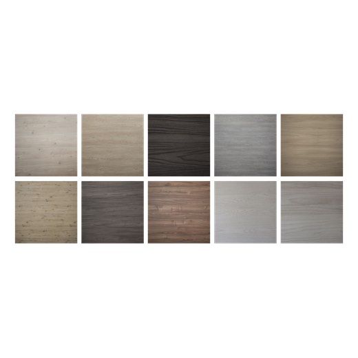 Bordplate Wooden Decors Deep Texture melamin, innemiljø, 4 størrelser, 10 farger