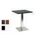 Flat kvadrat komplett bord i borstat stål, 3 storlekar, 4 färger bordsskiva