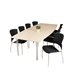 Konferensbord Meeting/Eiffel 260x120 cm, 3 färger bordsskiva, 3 färger stativ
