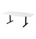Konferansebord Lilla Arktis / T-Bone størrelse 200x110 hvit bordplate, valgfri farge understell