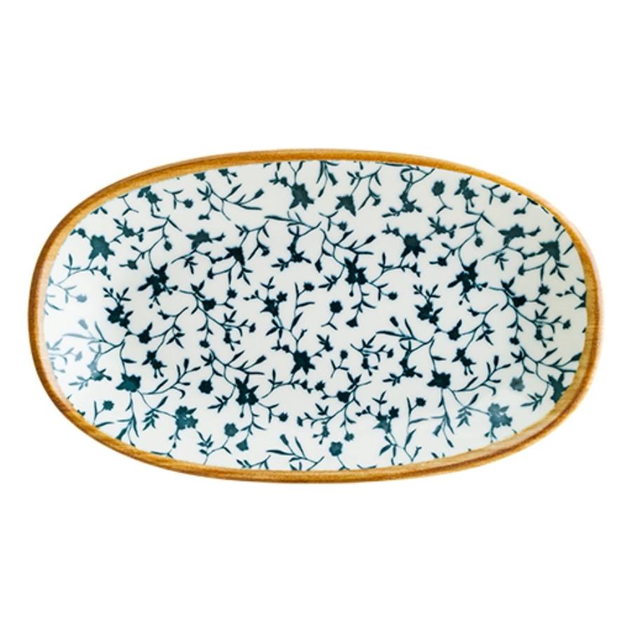 Tallrik Calif, 19x11 cm, flat, oval, upphöjd kant