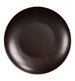 Tallerken Rhea, flat, brun/svart