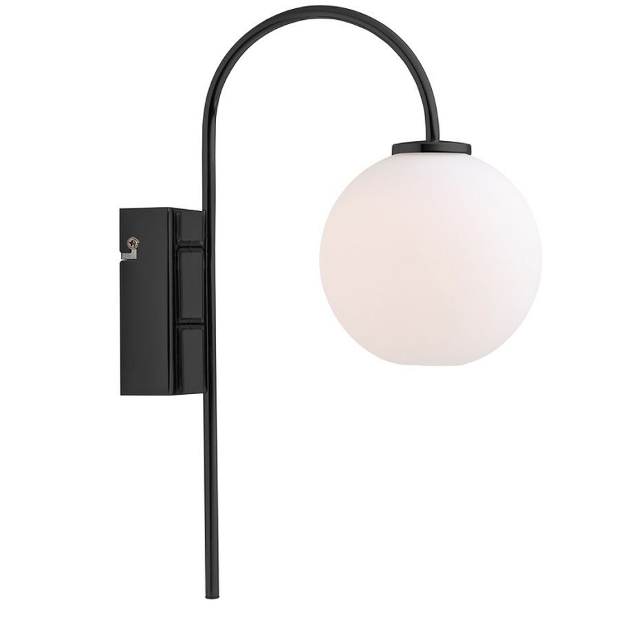 Vägglampa Ballon, svart G9