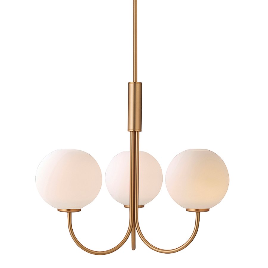 Krona Ballon, satinmässing G9