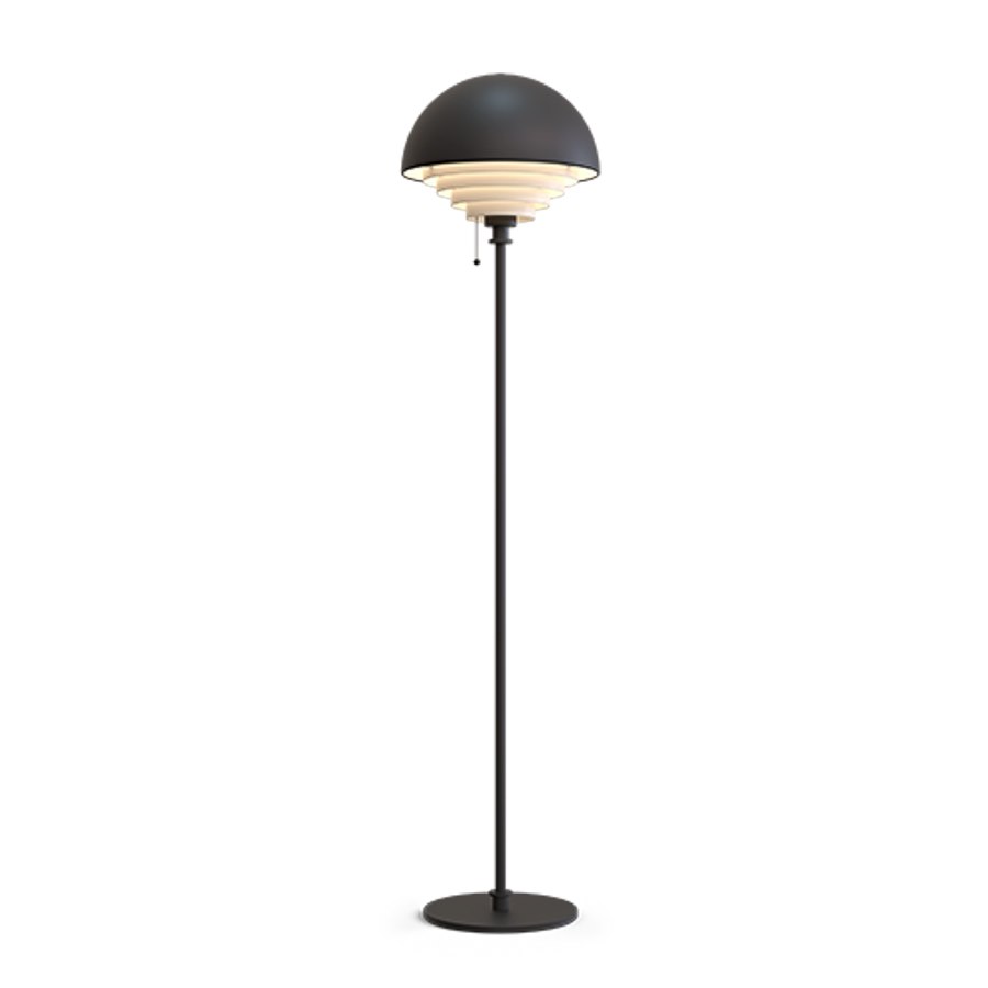 Golvlampa Motown, svart E27