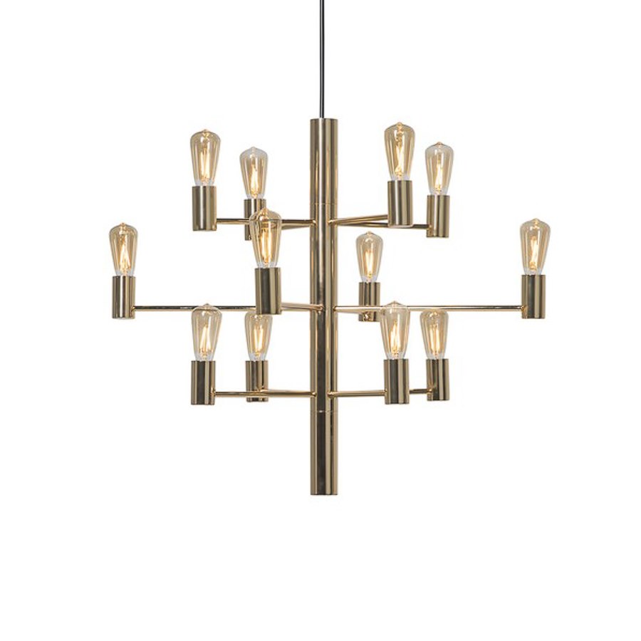 Krona Manola 12, satinmässing E14