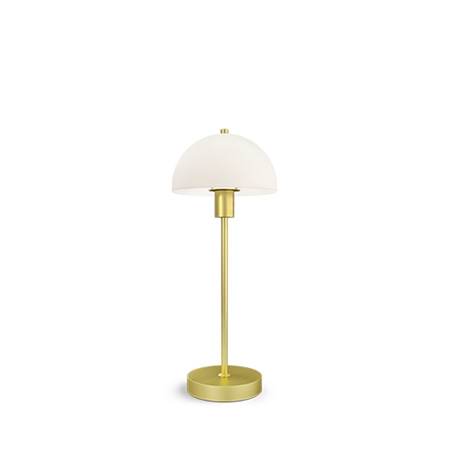 Bordslampa Vienda, mässing/opalglas E14