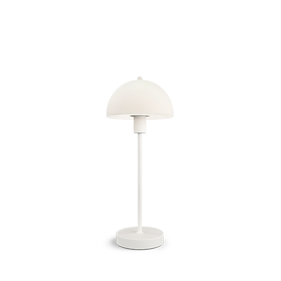 Bordslampa Vienda, vit/glas E14