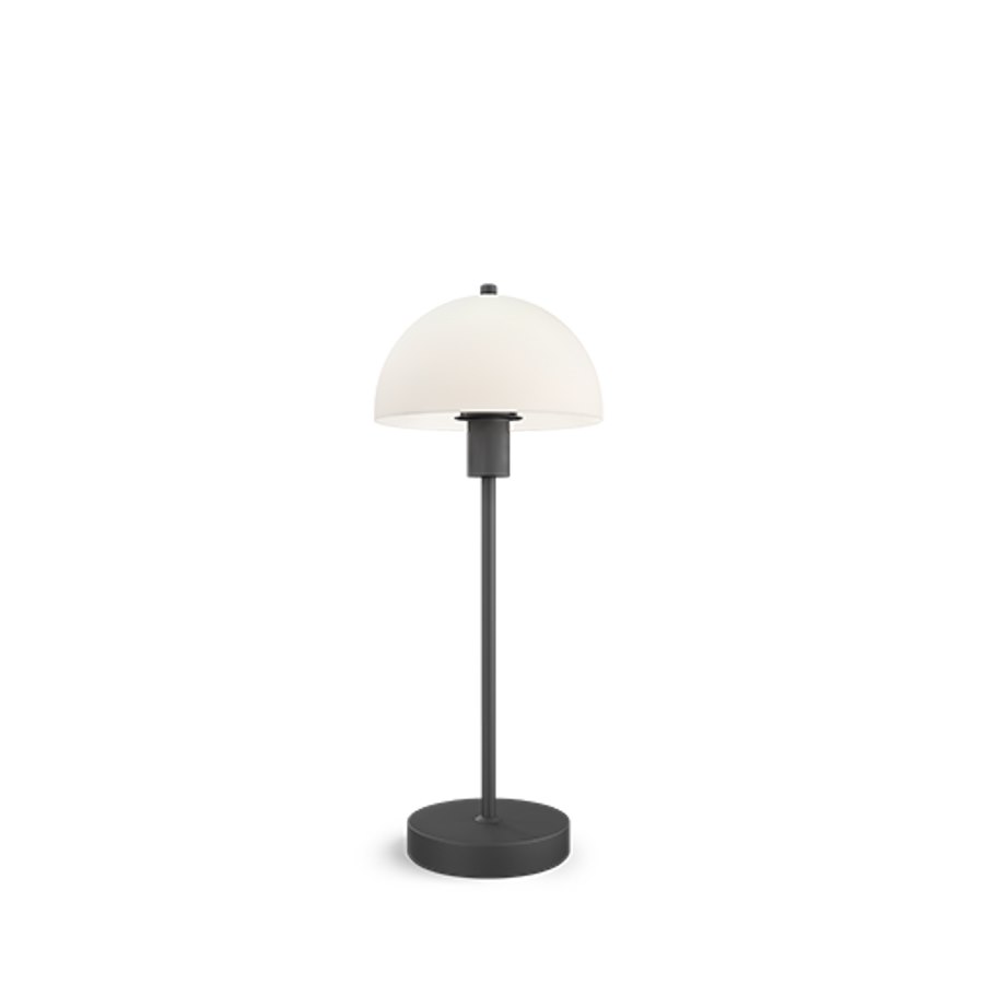 Bordslampa Vienda, svart/glas E14