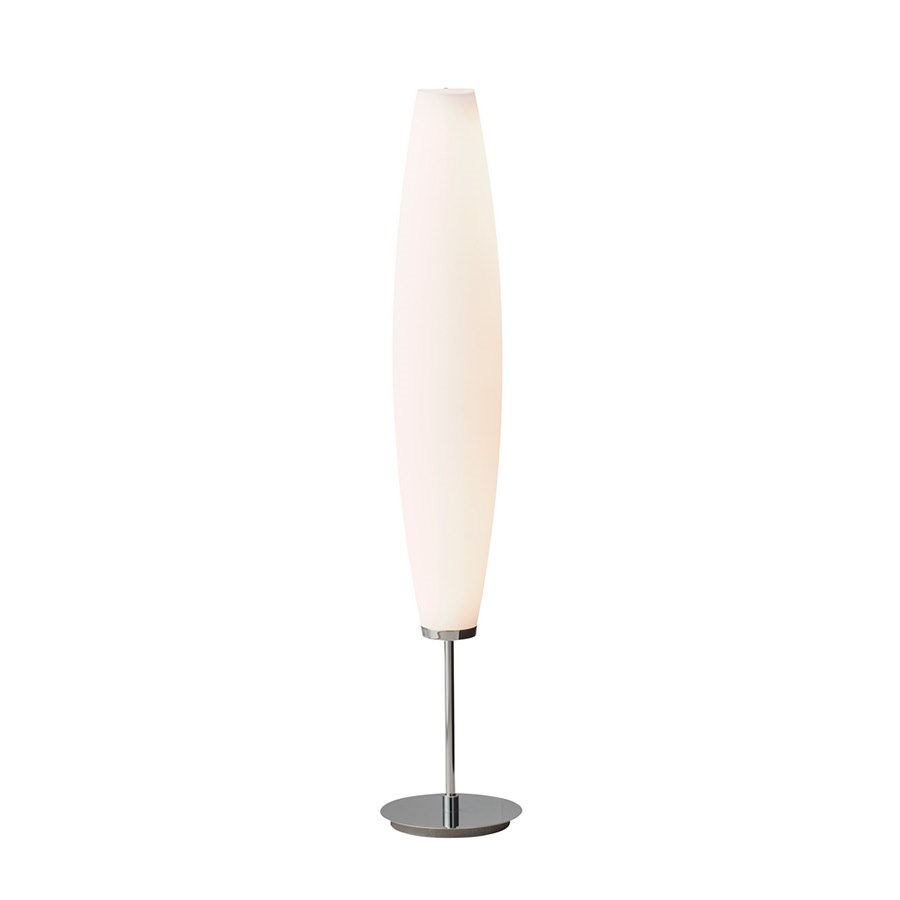 Golvlampa Zenta, krom/opalglas LED