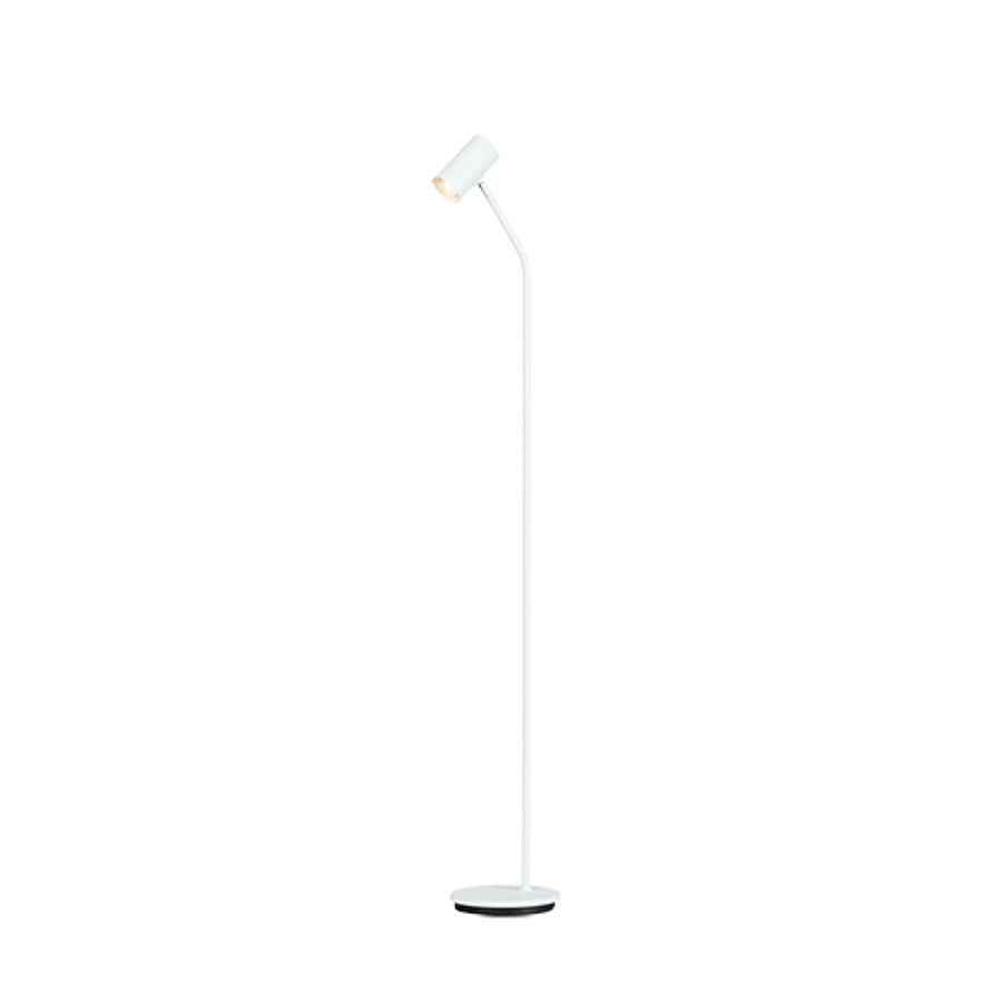 Golvlampa Tyson, vitstruktur GU10