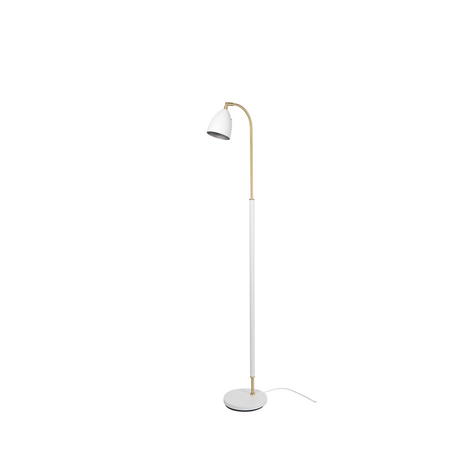 Golvlampa Deluxe, vit/mässing MR16
