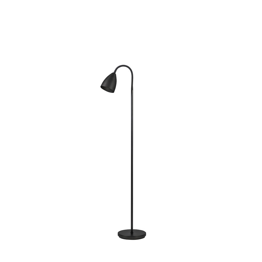 Golvlampa Trotsig, mattsvart GU10