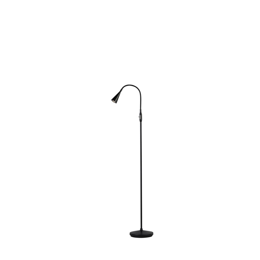 Golvlampa Ledro, mattsvart MR16