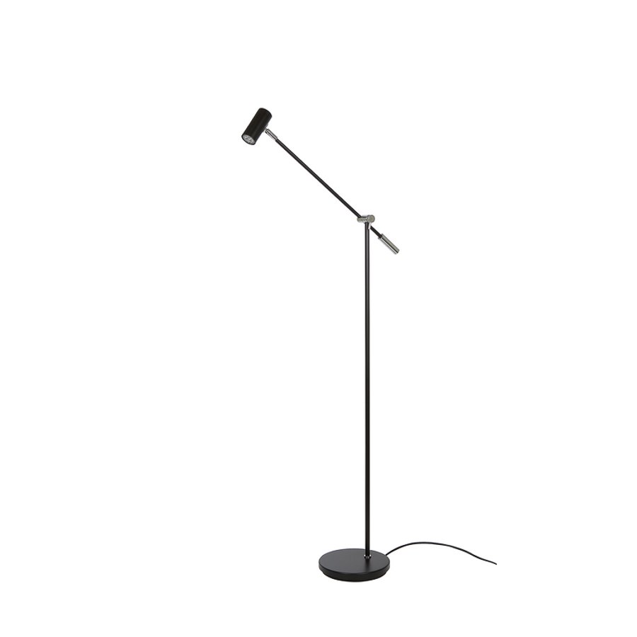 Golvlampa Cato, dimbar, mattsvart GU4/MR11