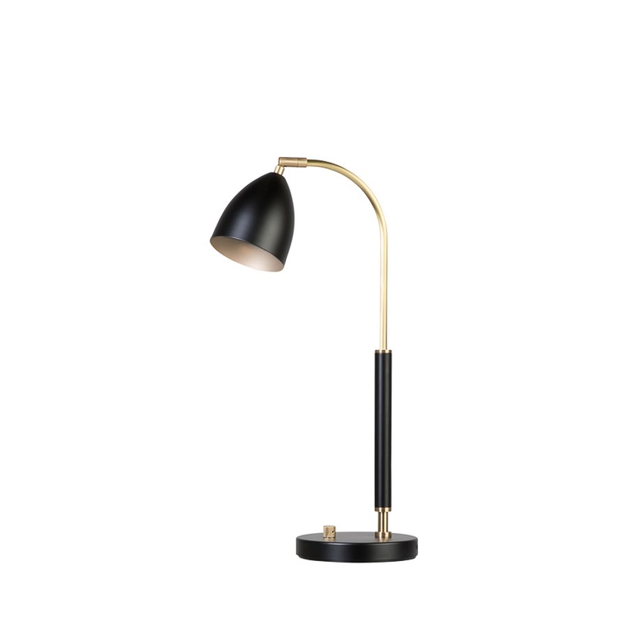 Bordslampa Deluxe, svart/mässing MR16