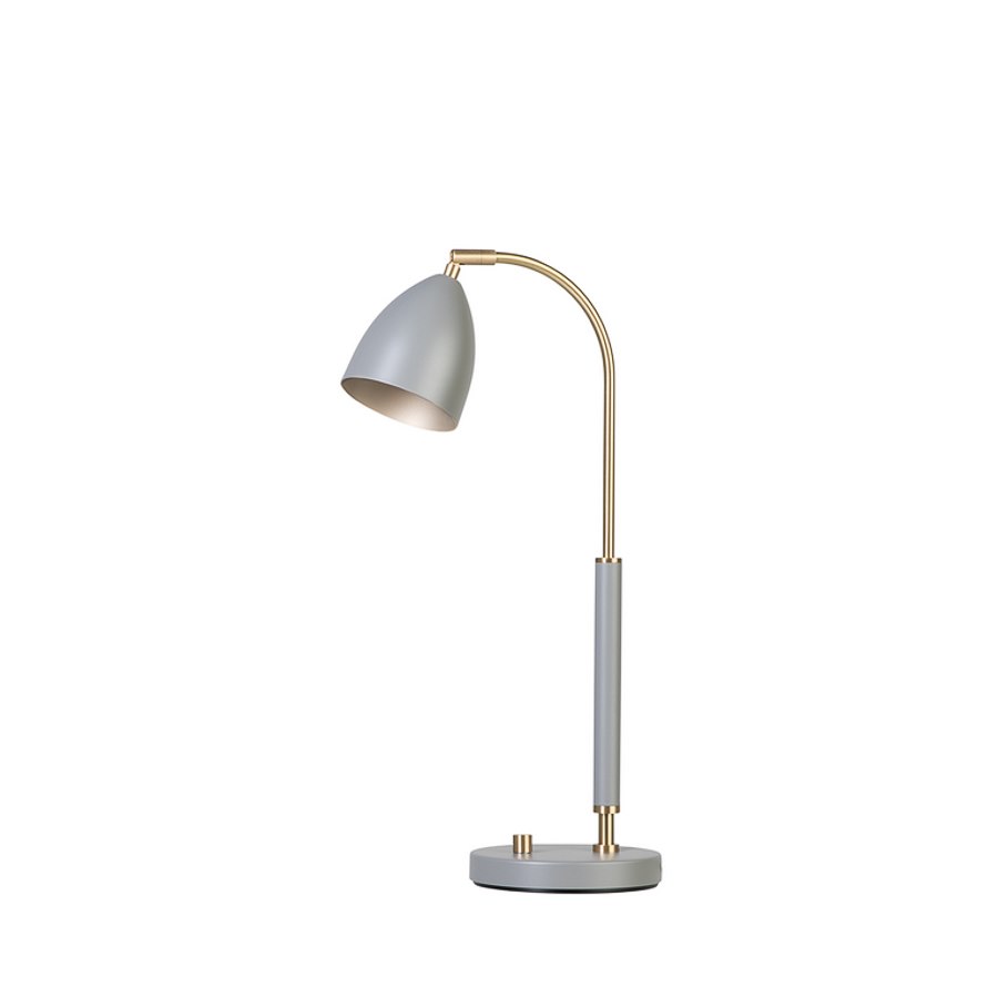 Bordslampa Deluxe, varmgrå/mässing MR16