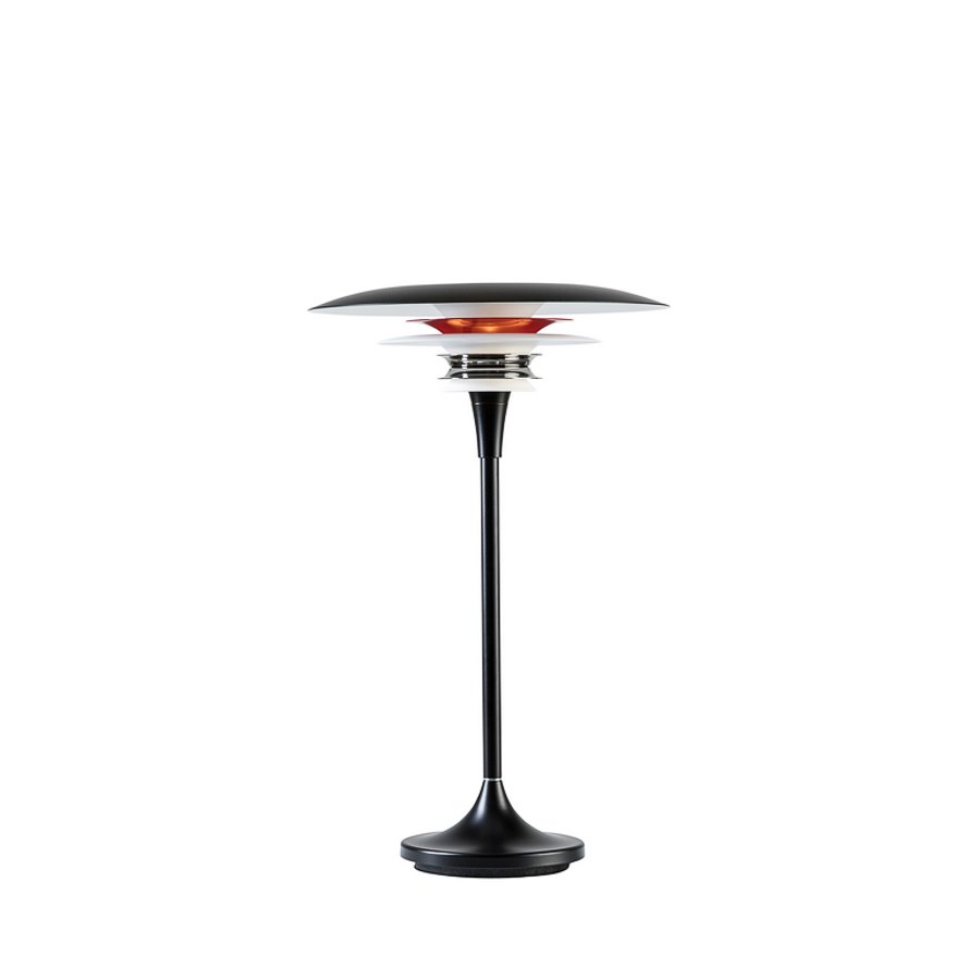 Bordslampa Diablo, dia 30 cm, mattsvart/blankröd  G9