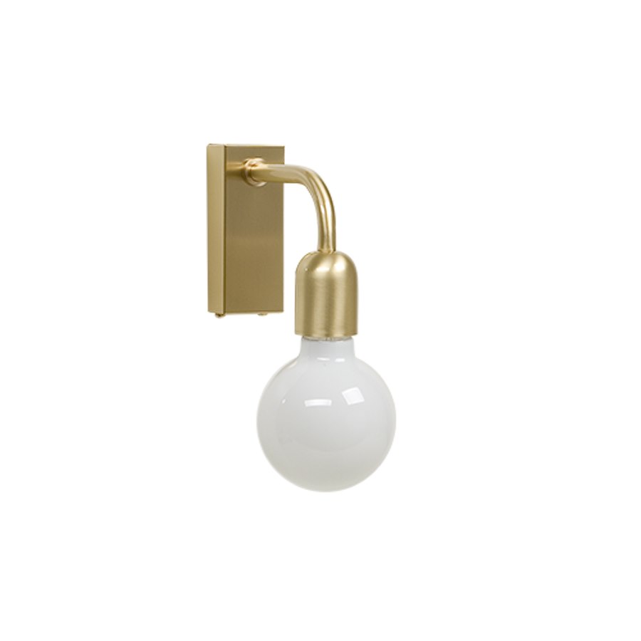 Vägglampa Regal 1, IP44 borstad mässing E27