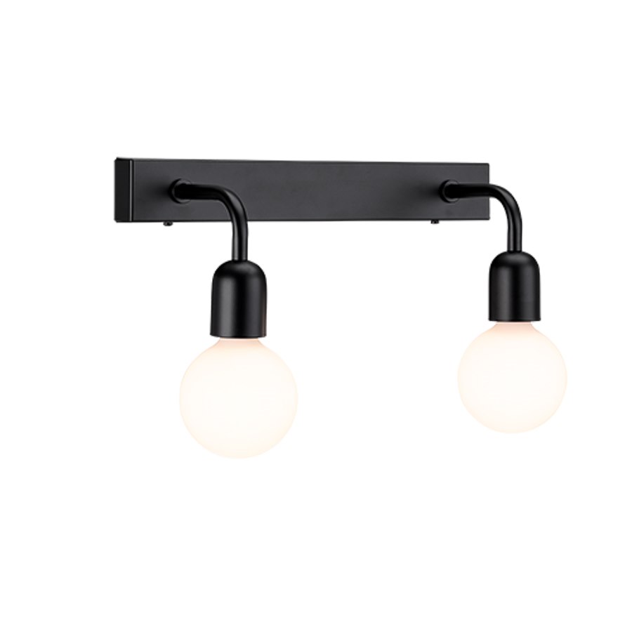 Vägglampa Regal 2, IP44  mattsvart E27