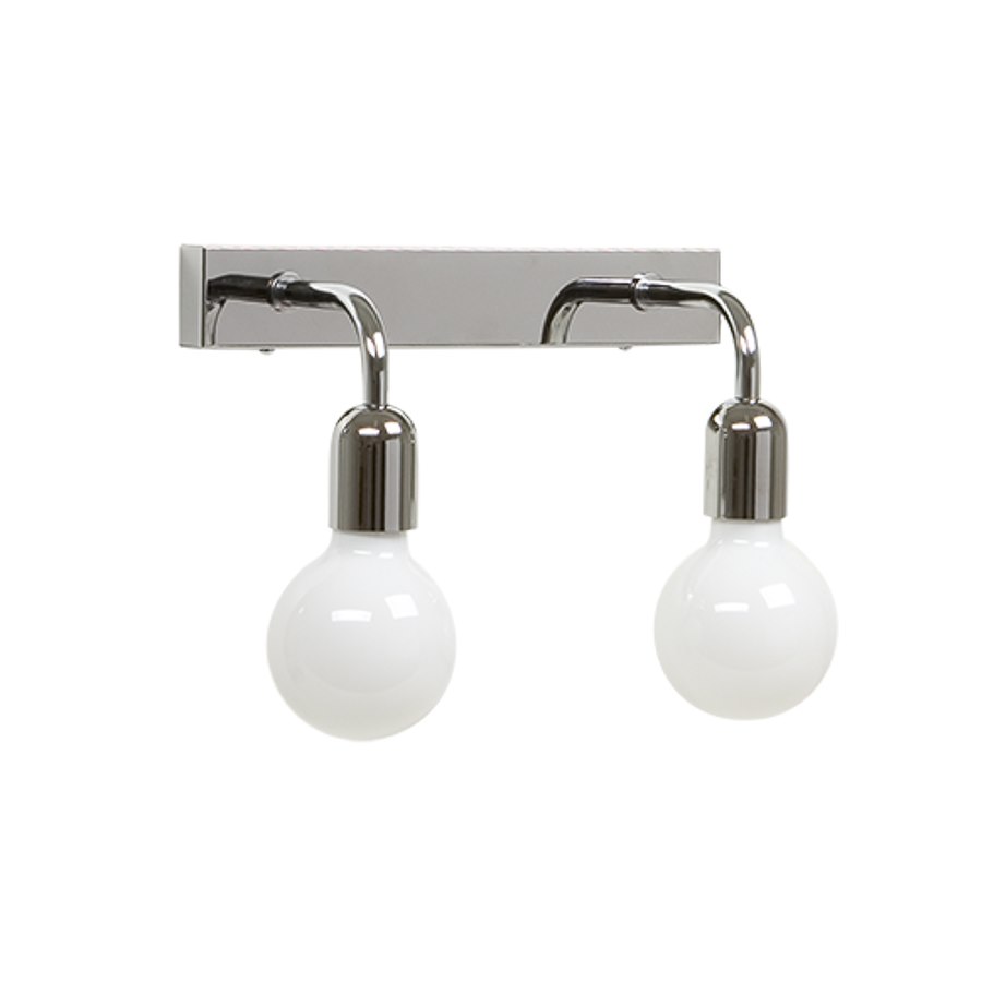 Vägglampa Regal 2, IP44 krom E27