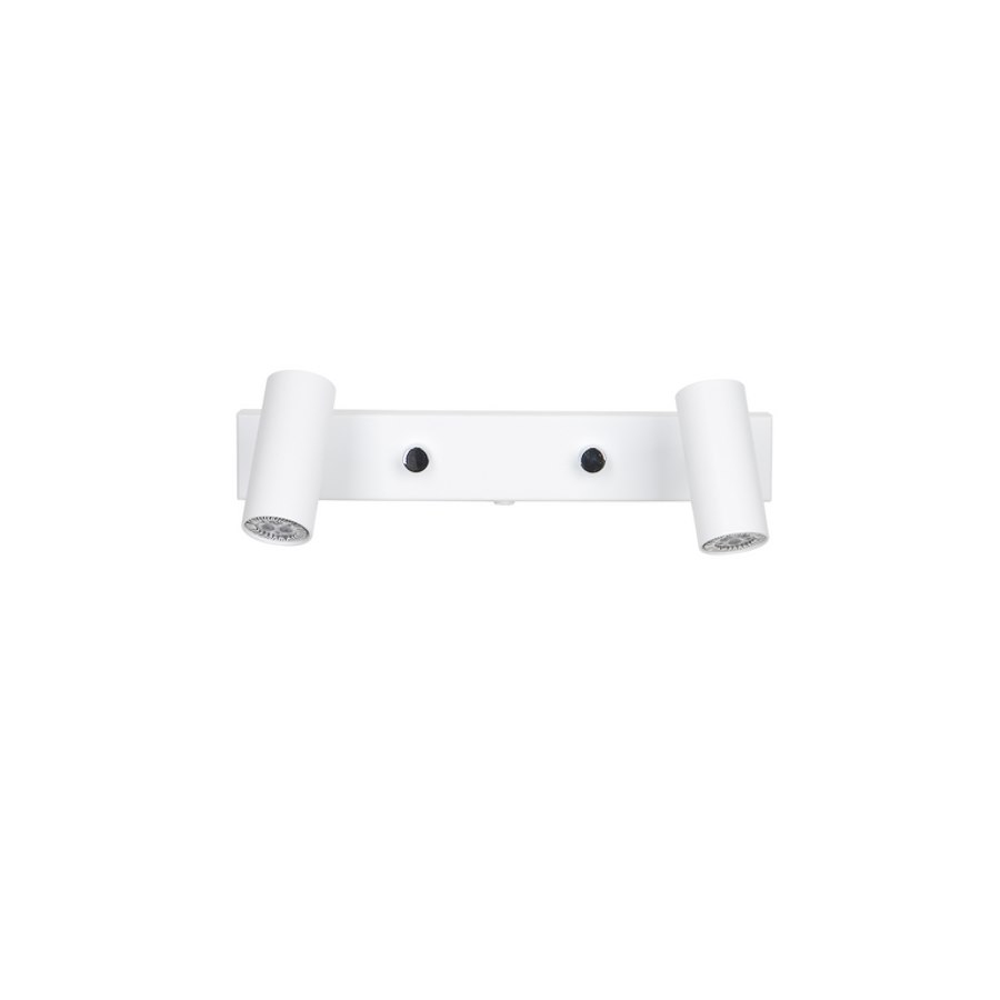 Vägglampa Cato, mattvit dubbel GU4/MR11