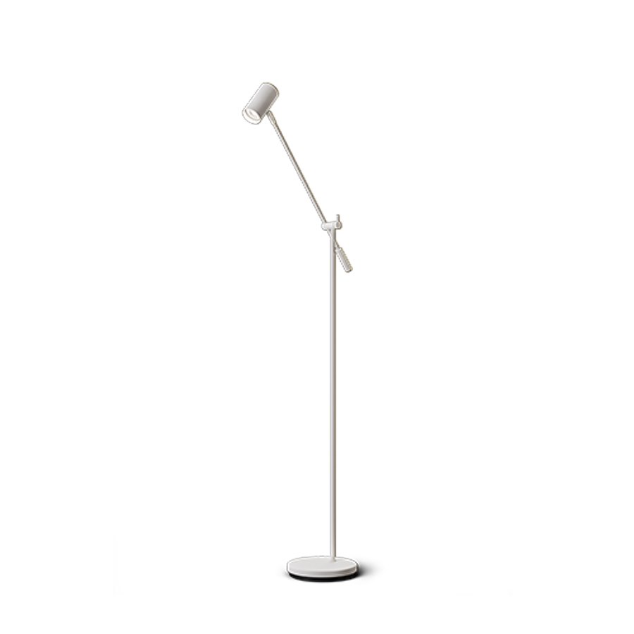 Golvlampa Tyson, vipp vitstruktur GU10