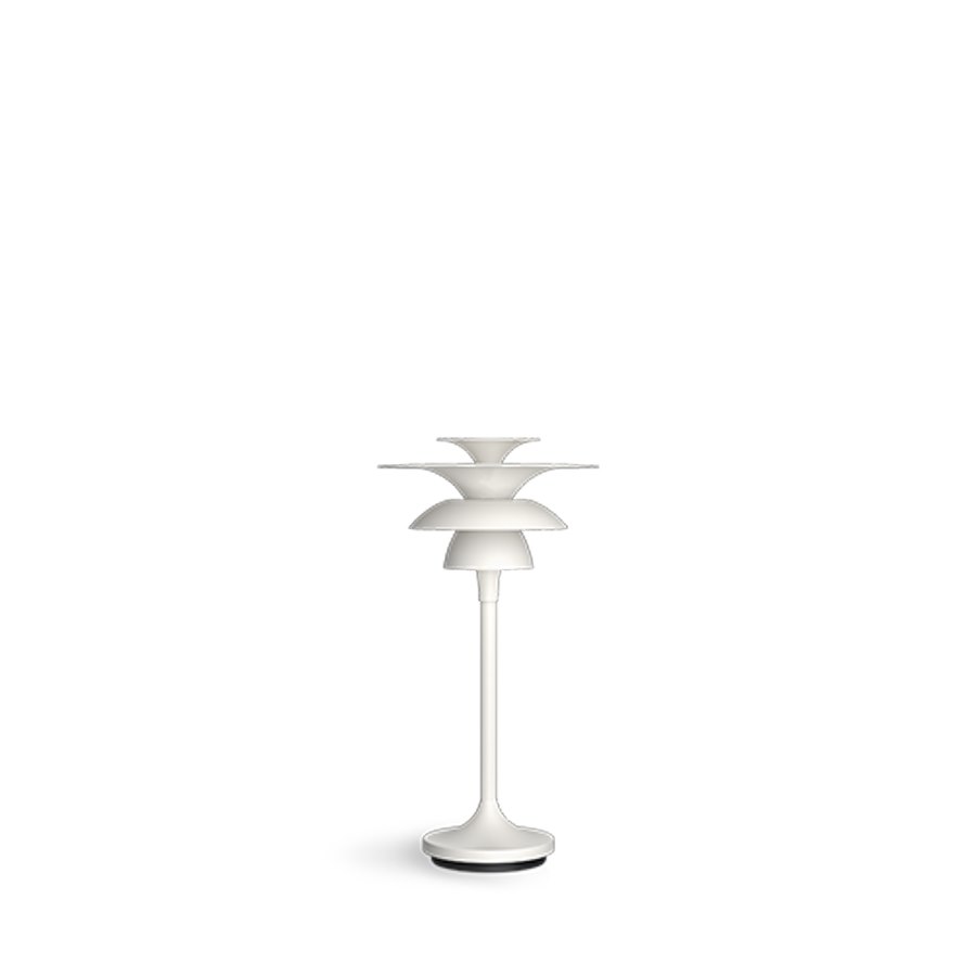 Bordslampa Picasso, höjd 34,8 cm, mattvit G4