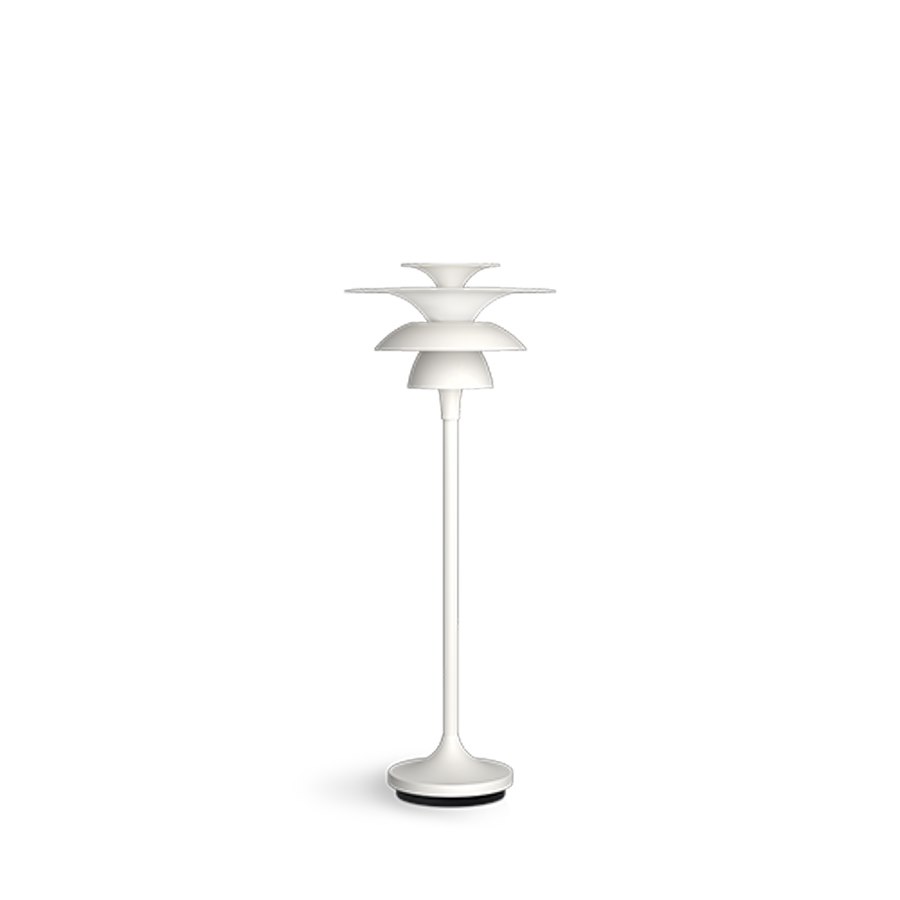 Bordslampa Picasso, höjd 45,7 cm, mattvit G4