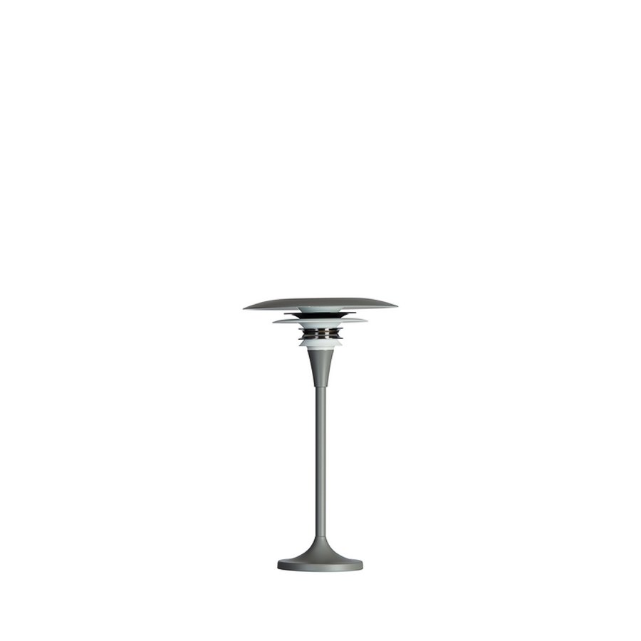 Bordslampa Diablo, dia 20 cm, grå/blanksvart  G9