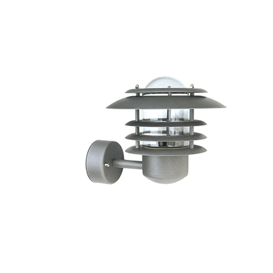 Vägglampa Max, IP23 dia 24 cm, grafit E27