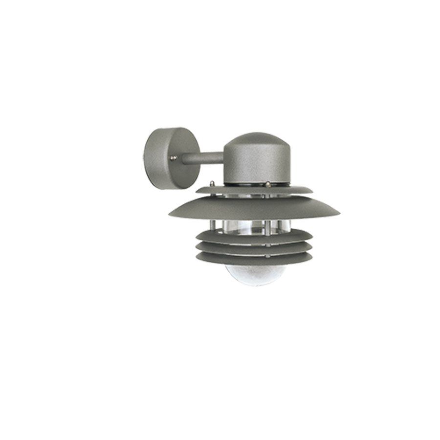 Vägglampa Mira, IP23 dia 24 cm, grafit E27