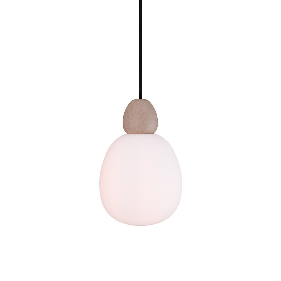 Pendel Buddy, dia 18,4 cm, sandstruktur/opalglas E14