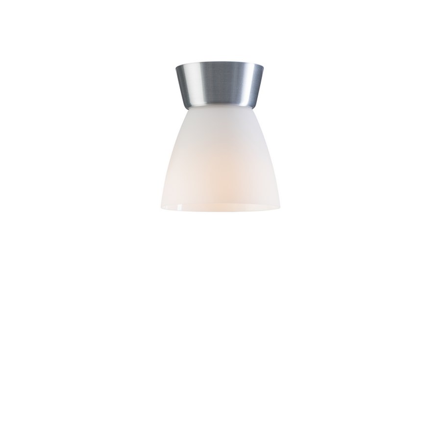 Plafond Bizzo, dia 16,5 cm, aluminium/opalglas E27