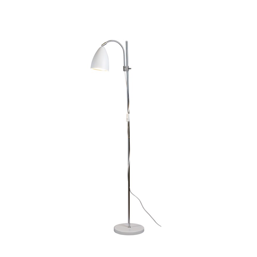 Golvlampa Sway, mattvit E27