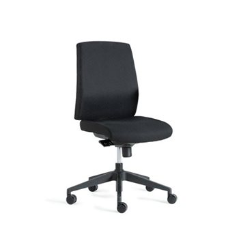 Kontorstol Comfo One, stoff, justerbart ergonomisk sete, svart