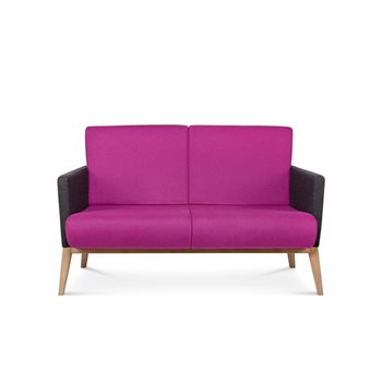 2-seters sofa BB-1430, valgfritt stoff/kunstskinn, valgfri farge ben