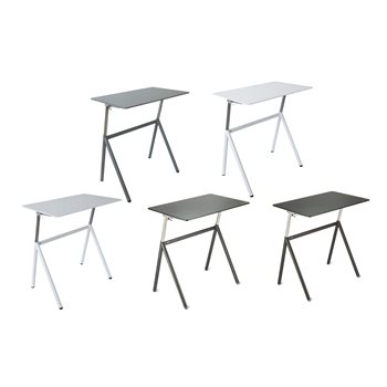 Höj- och sänkbart skrivbord Stand Up, krom/vit, gasfjäder, bordsskiva 96x62 cm, höjd 75-119 cm