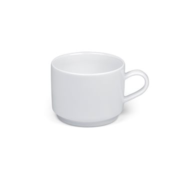 Kaffekopp Delfi, 20 cl, hvit, stabelbar