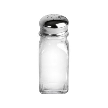 Salt- och pepparströare, rostfritt/glas