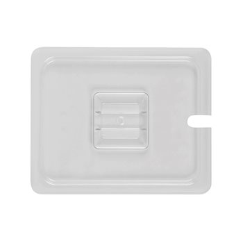 Lock, GN 1/2, uttag för ösa, klar polykarbonat