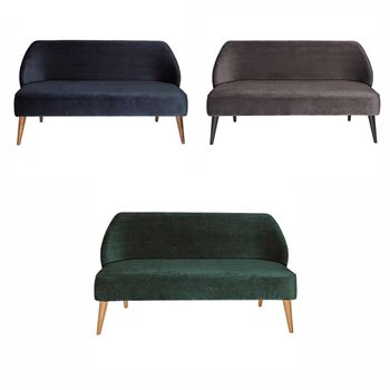 3- sits soffa Öland i sammet, 3 färger