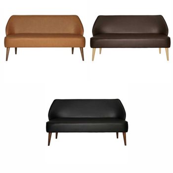 3 sits sofa Öland i  kunstleder, 3 farger, valgfri farge ben