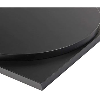 Bordplate svart, 6 størrelser, for innemiljø