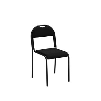 Konferensstol RX002, sits och rygg i tyg, stapelbar