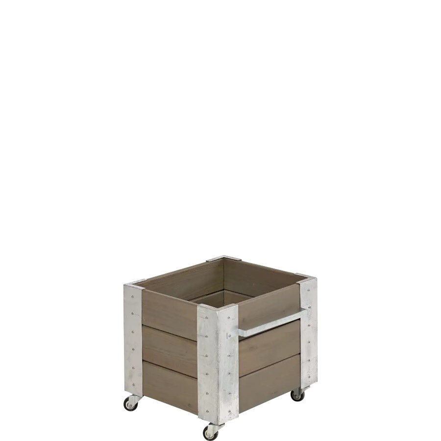 Blomlåda Cubic, 46x50x45 cm, gråbrun
