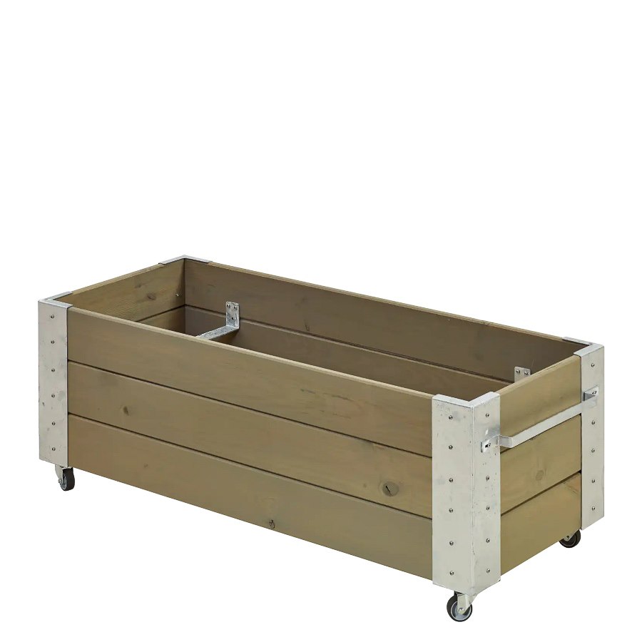 Blomlåda Cubic, 120x50x45 cm, gråbrun