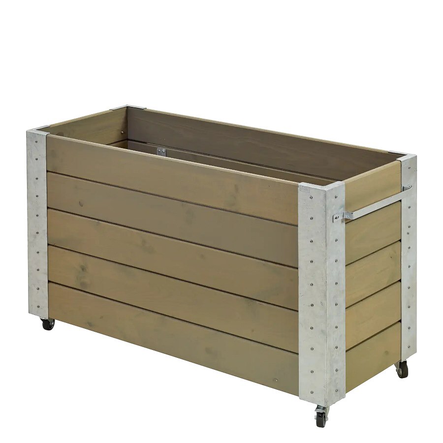 Blomlåda Cubic, 120x50x70 cm, gråbrun