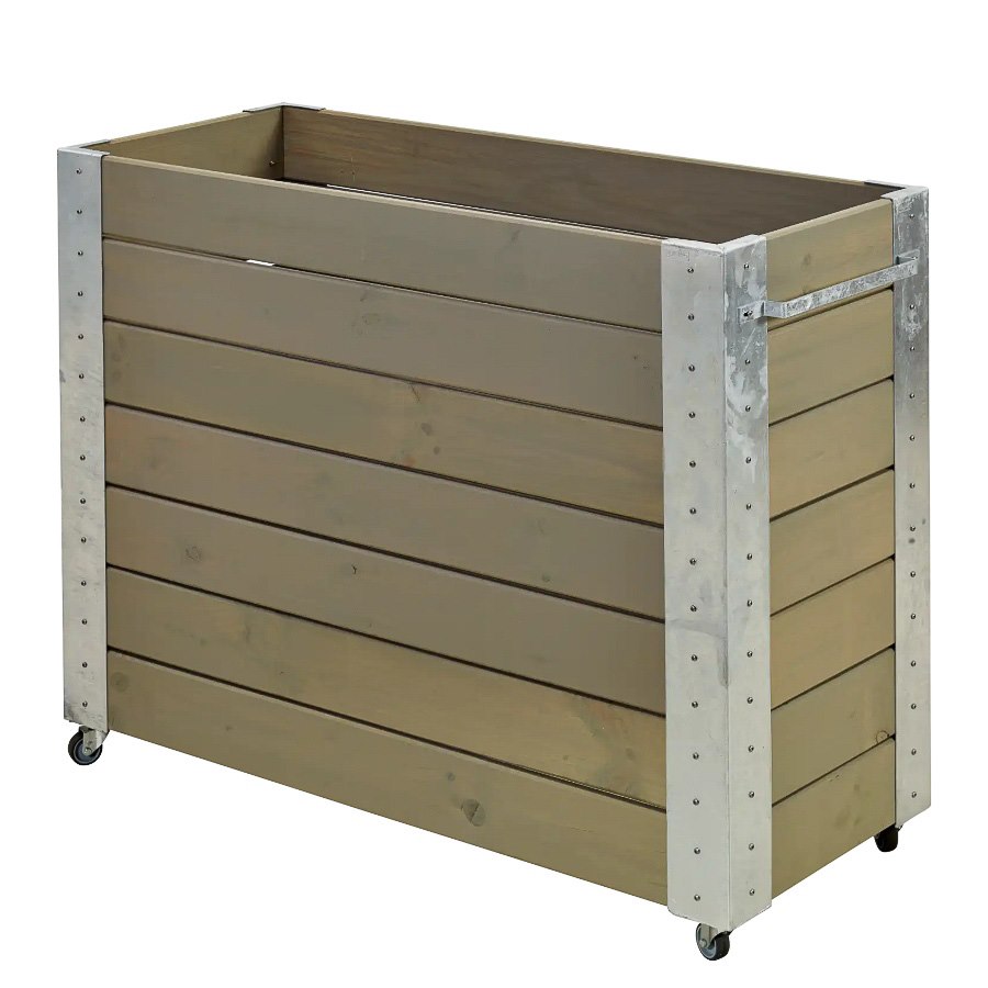 Blomlåda Cubic, 120x50x95 cm, gråbrun